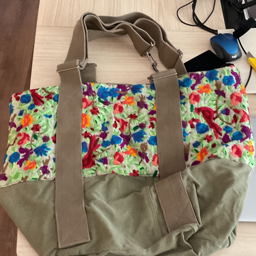 Free People Multicolor Floral Tote Bag